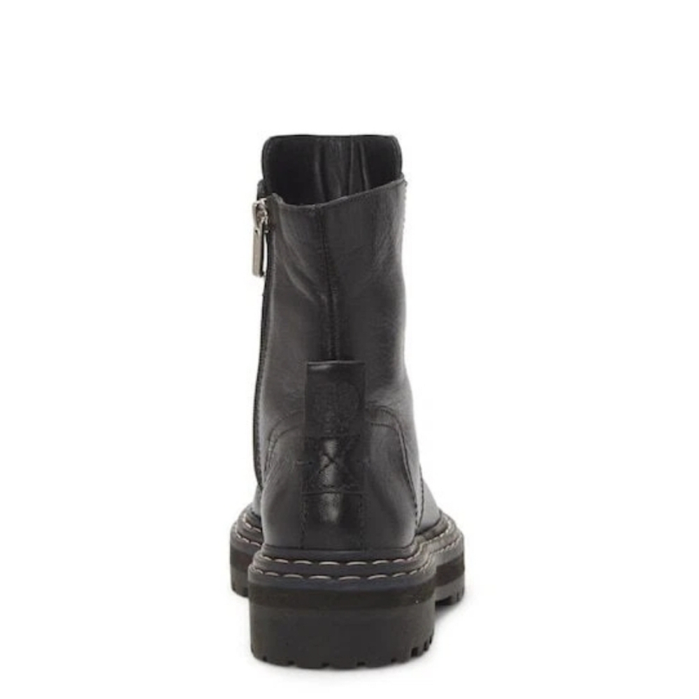 Gorgeous Vince Camuto Leather Chain Tie Combat Boots - Picture 3 of 7